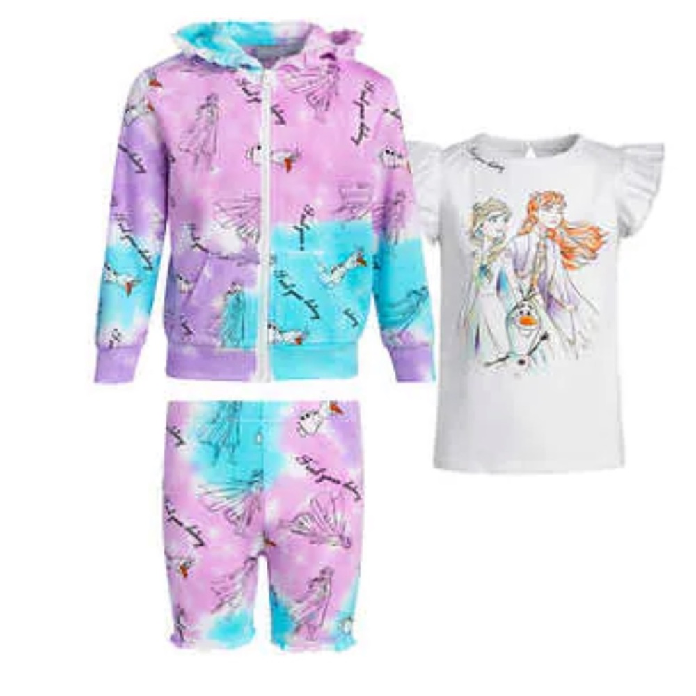 NWT 🏷✨ Size 5 Frozen 3 Piece Kids’ Hoodie Set